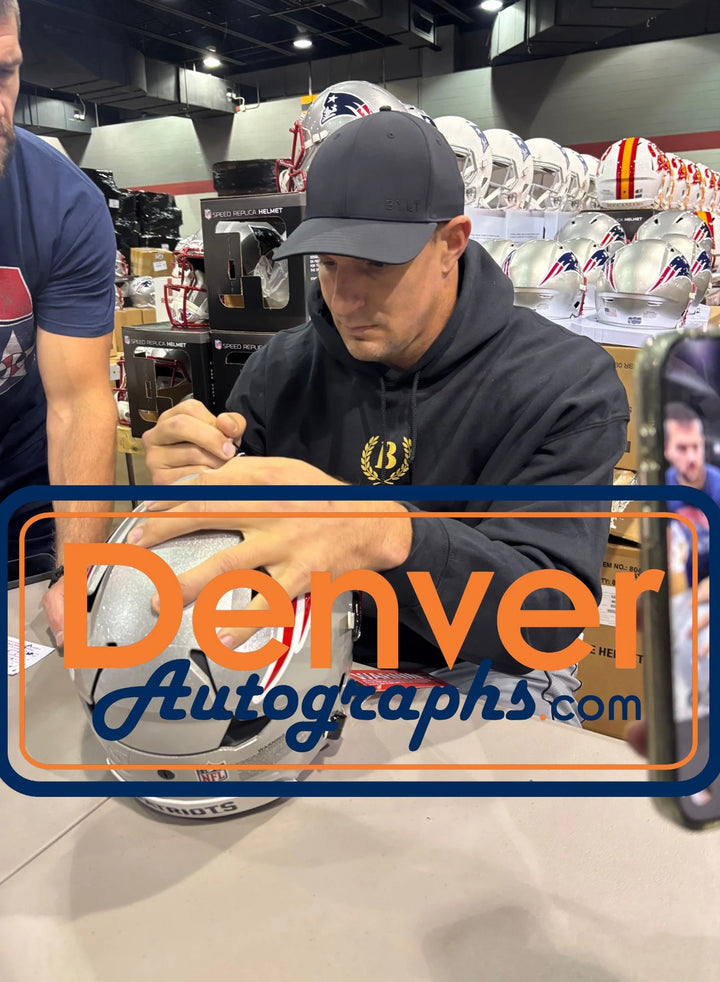 Rob Gronkowski Autographed New England Patriots Axiom F/S Helmet Beckett W 58335