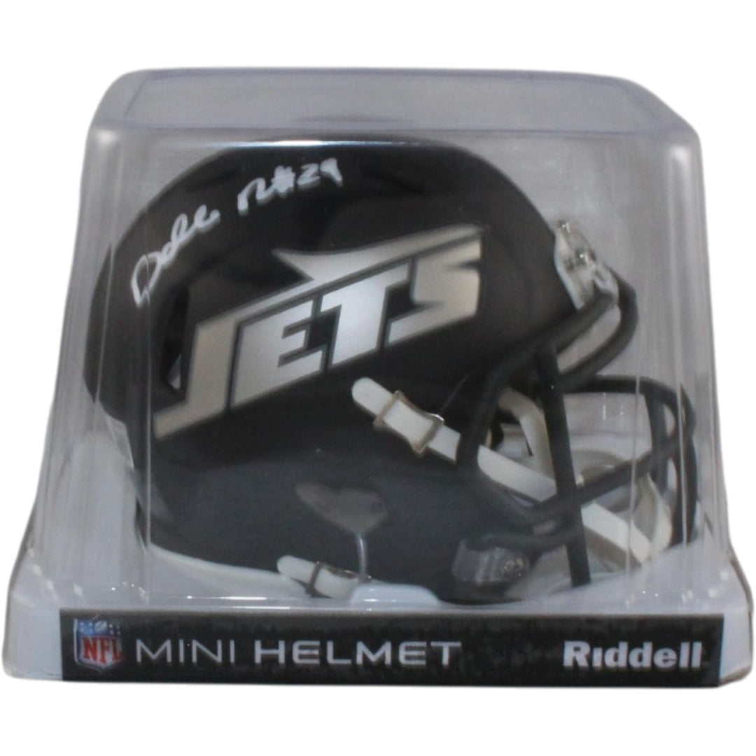 Darrelle Revis Autographed New York Jets Rivalries Mini Helmet Beckett 56472