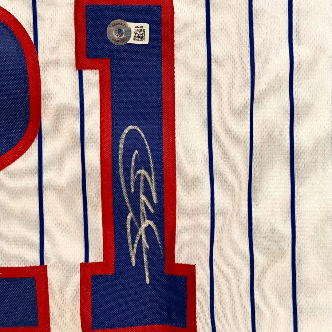 Sammy Sosa Signed Jersey BAS Chicago Cubs Autographed