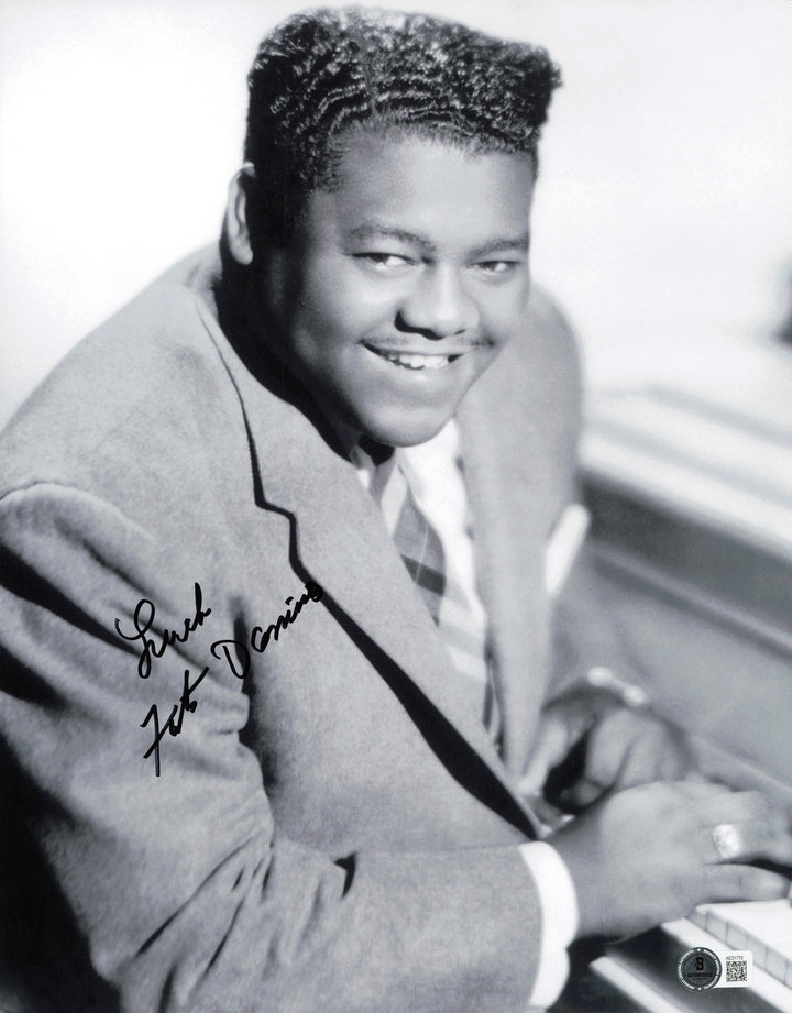 Fats Domino Autographed Signed 11x14 Photo Beckett BAS QR #AE31770