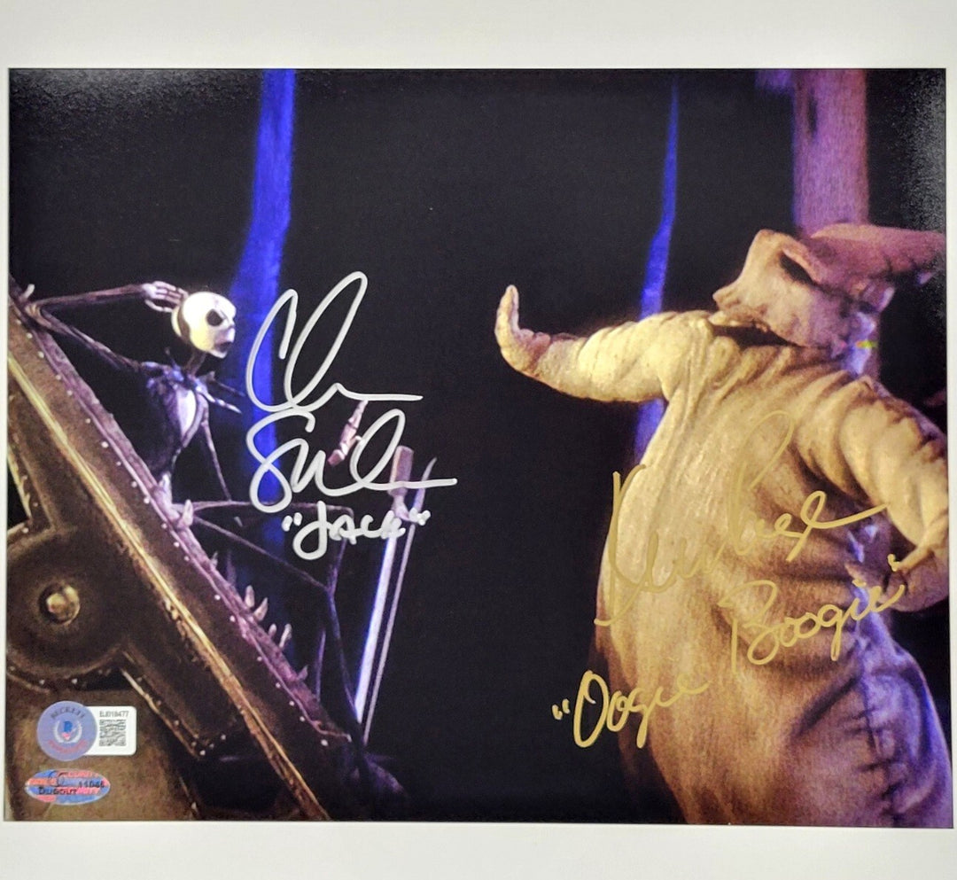 Chris Sarandon + Ken Page Signed 8x10 Photo Nightmare Before XMas Beckett BAS 3