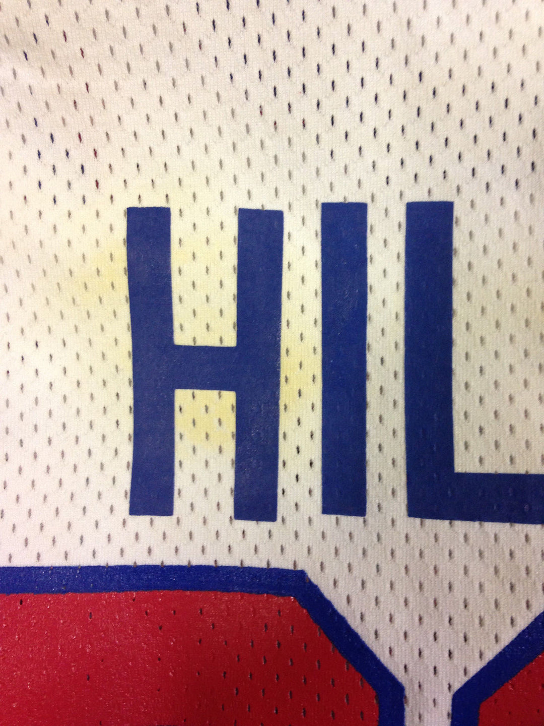 Grant Hill Detroit Pistons game used 1994-95 Rookie Jersey +3 tag Inverse Logo