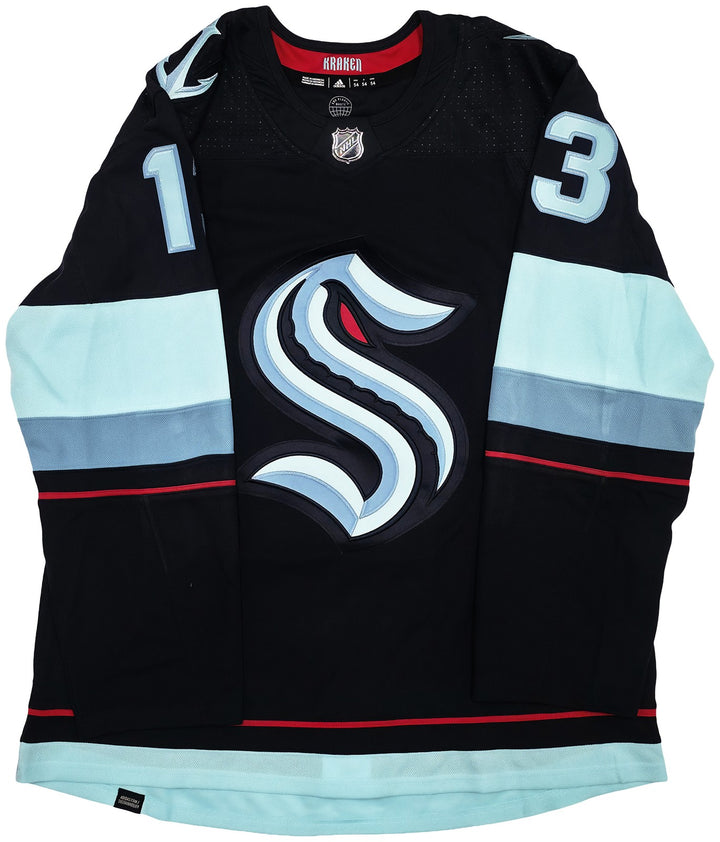 Seattle Kraken Brandon Tanev Auto Blue Adidas Inaugural Season Jersey 54 "Turbo"