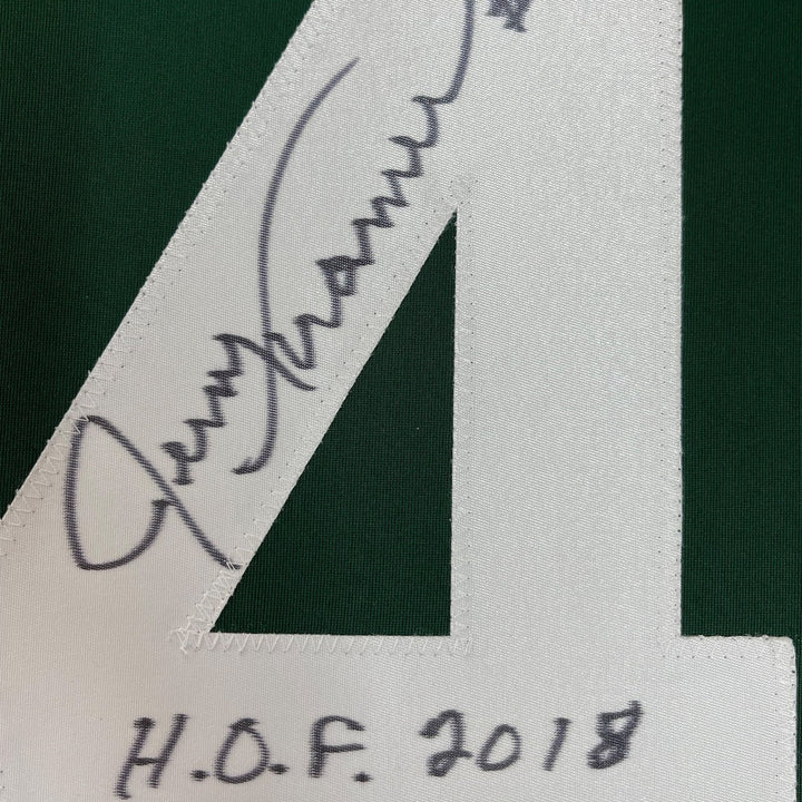 FRAMED Signed JERRY KRAMER HOF 35x39 Green Bay Green Jersey JSA COA