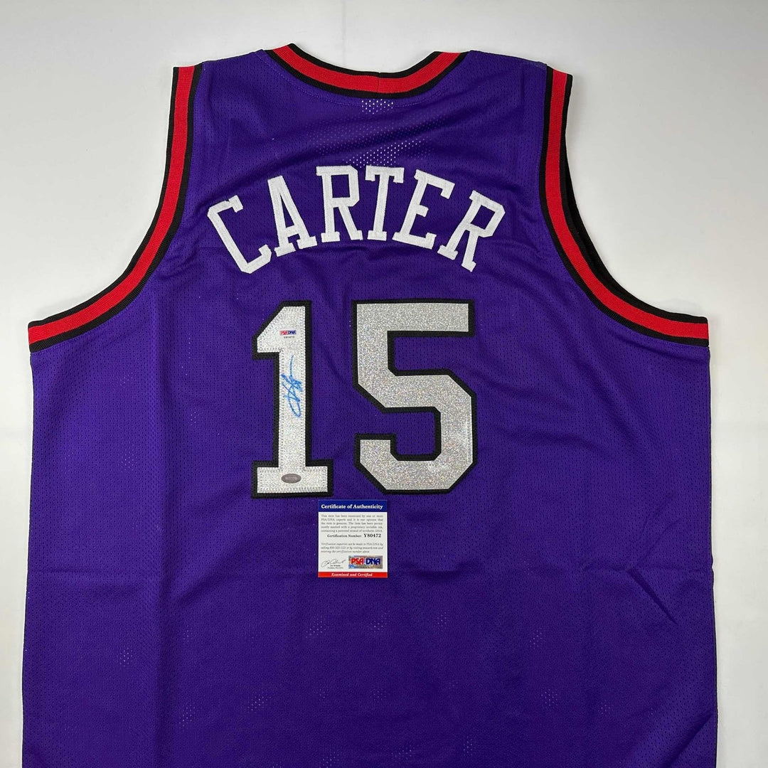 Autographed/Signed Vince Carter Toronto Purple Jersey PSA/DNA COA