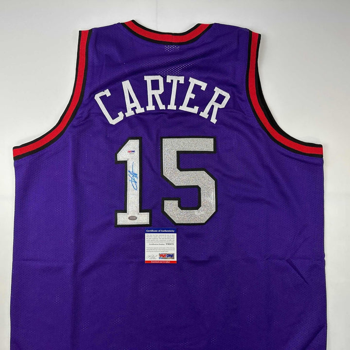 Autographed/Signed Vince Carter Toronto Purple Jersey PSA/DNA COA