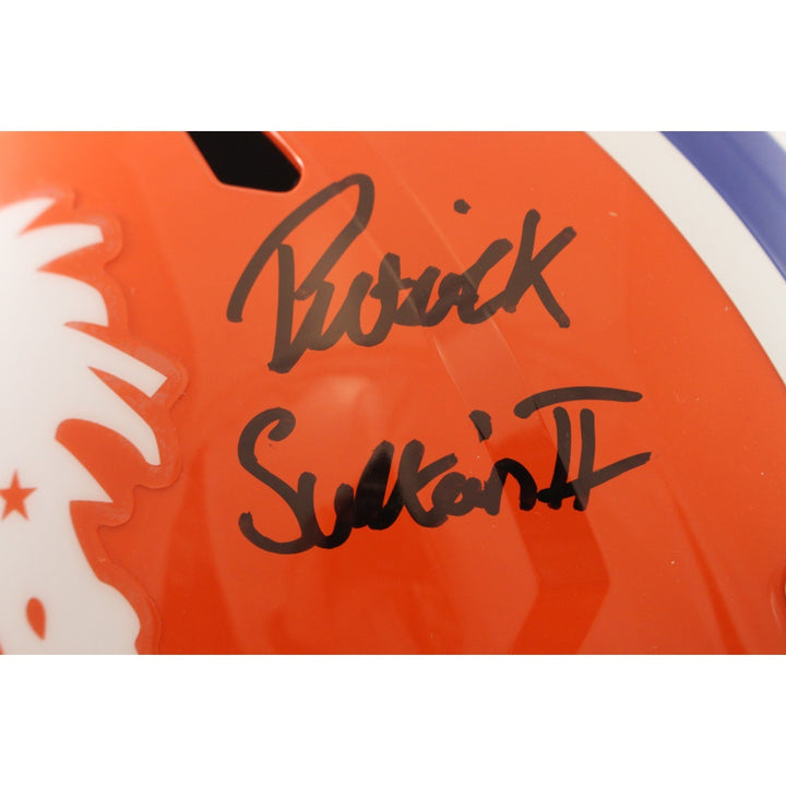 Patrick Surtain Autographed Denver Broncos F/S TB Helmet Beckett Witness 56410