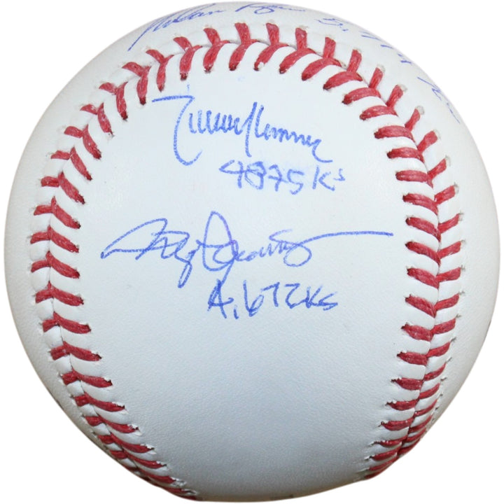 4000 K's Autographed OML Baseball Ryan Johnson Clemens Carlton Beckett 57265