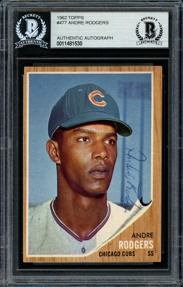 Andre Rodgers Signed 1962 Topps Card 477 Chicago Cubs Beckett #11481530