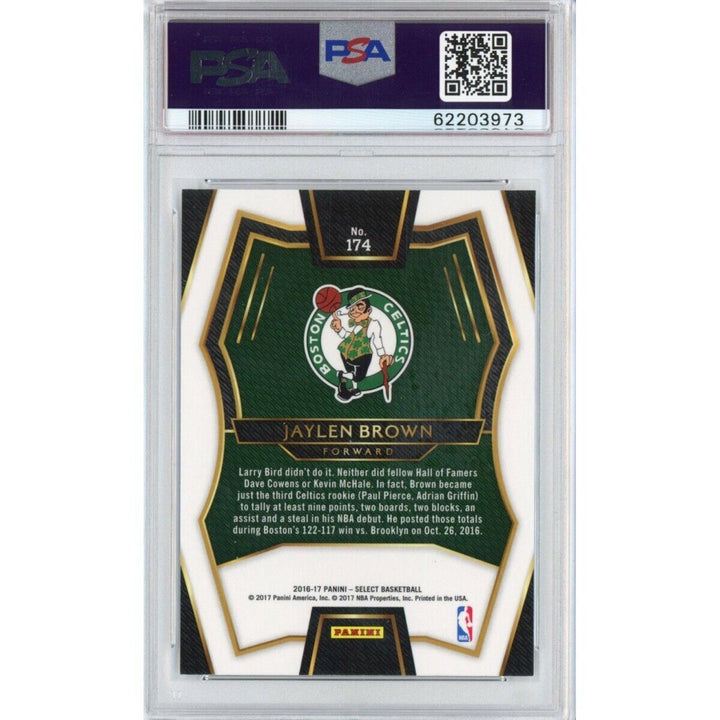 Graded 2016-17 Panini Select JAYLEN BROWN #174 Premier Rookie RC Card PSA 10