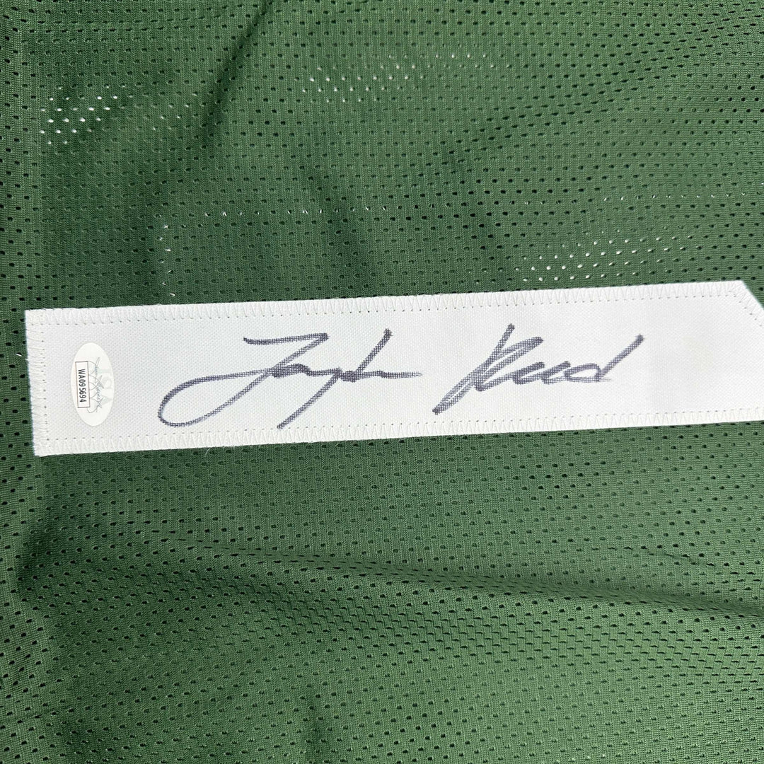 Autographed/Signed Jayden Reed Michigan State Green College Jersey JSA COA