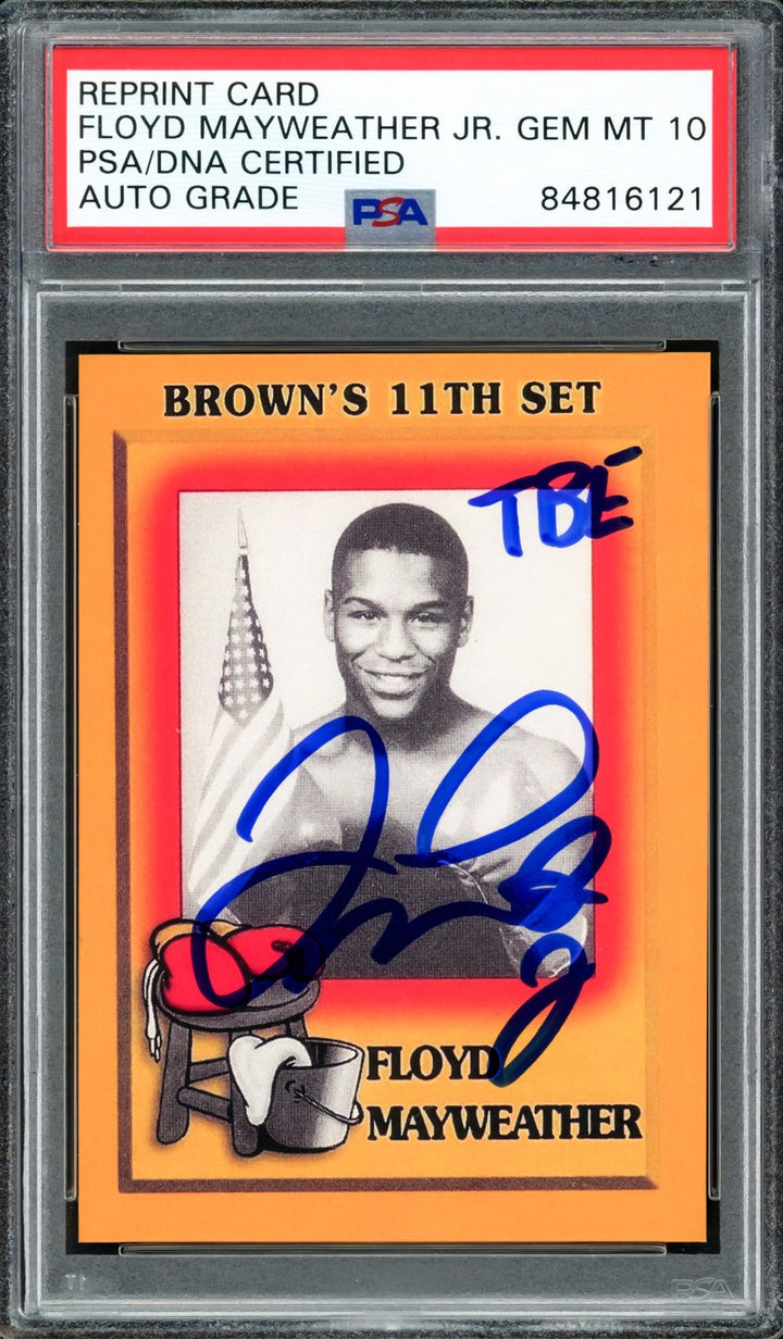 Floyd Mayweather Jr Auto 1997 Browns Boxing Rookie Reprint 51 Sig 10 Best Ever