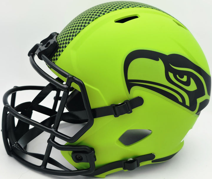 Sam Darnold Auto Seahawks Rave Green Full Size Speed Replica Helmet Beckett
