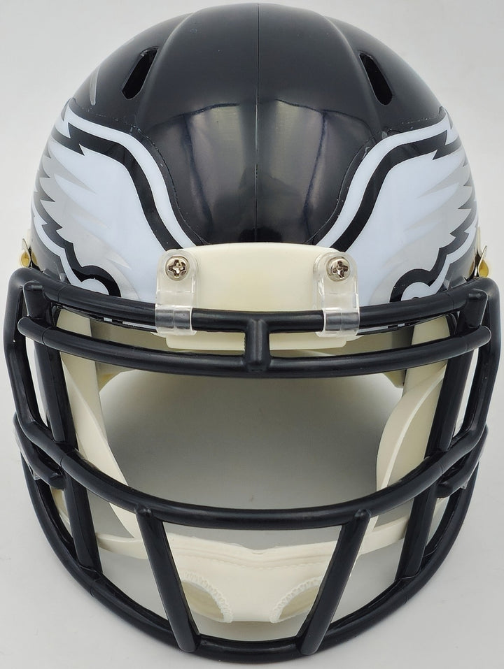 Jalen Carter Signed Eagles 2022 Alternate Black Speed Mini Helmet Beckett Wit