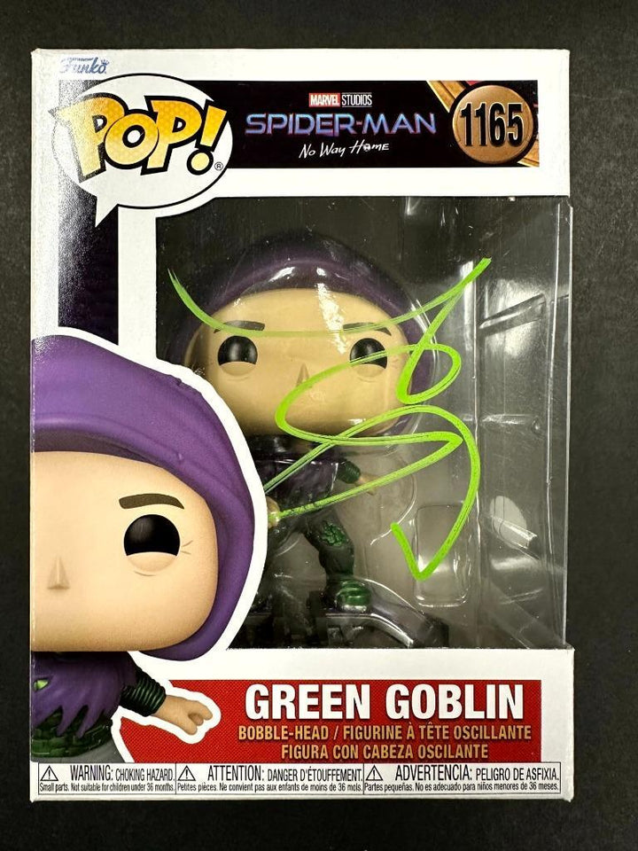 Willem DaFoe signed Green Goblin Funko Pop! 1165 Spider-Man autograph ~ JSA COA
