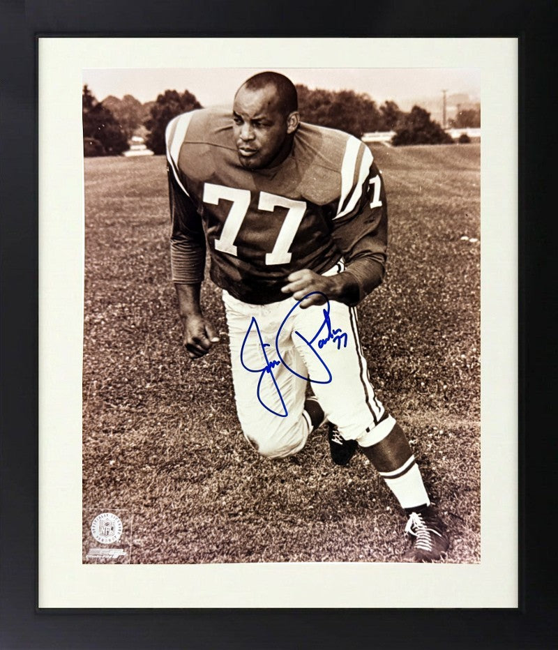 Jim Parker signed Baltimore Colts NFL 8x10 Photo Framed #77 minor dings- COA/HOF