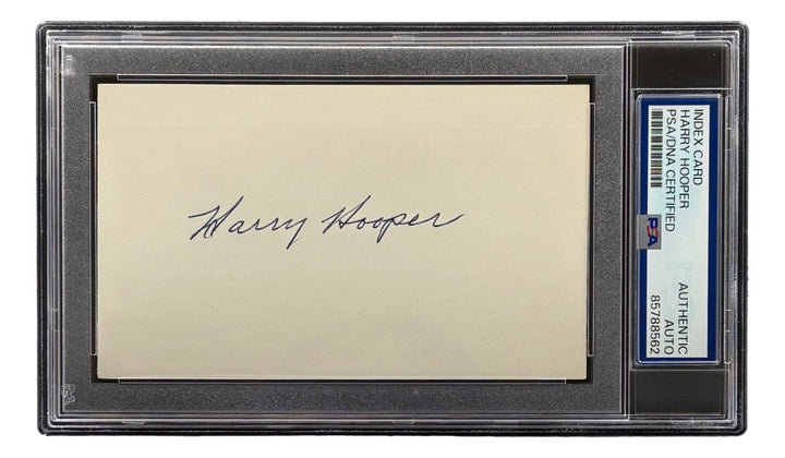 Harry Hooper Signed Index Card Boston Red Sox PSA/DNA