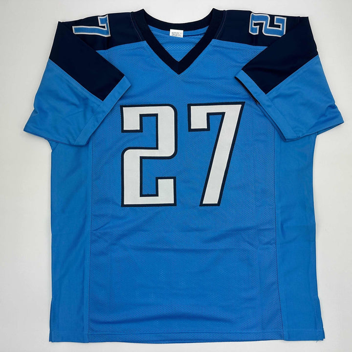 Facsimile Autographed Eddie George Tennessee Blue Reprint Jersey Size Men's XL