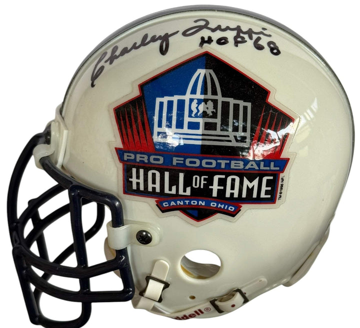 Charley Trippi Randy White Billy Shaw Autographed Hall of Fame Mini Helmet
