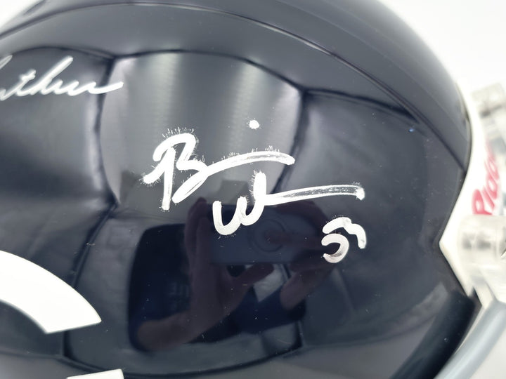 Dick Butkus Mike Singletary Brian Urlacher Auto Bears Blue Full Size Rep Helmet