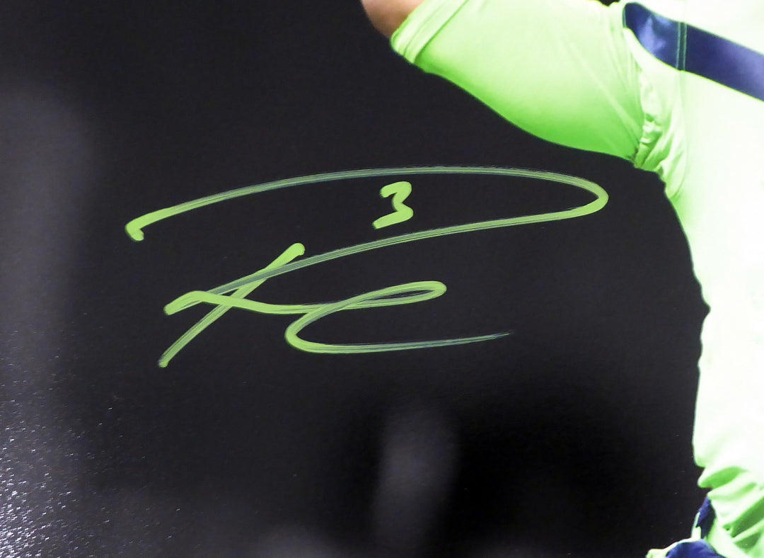 Russell Wilson Auto 16x20 Photo Seahawks Action Green Color Rush PGA RW Holo