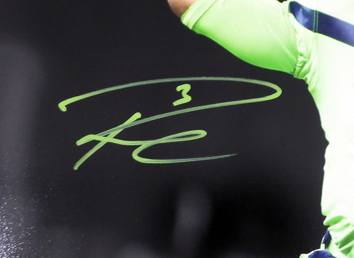 Russell Wilson Auto 16x20 Photo Seahawks Action Green Color Rush PGA RW Holo