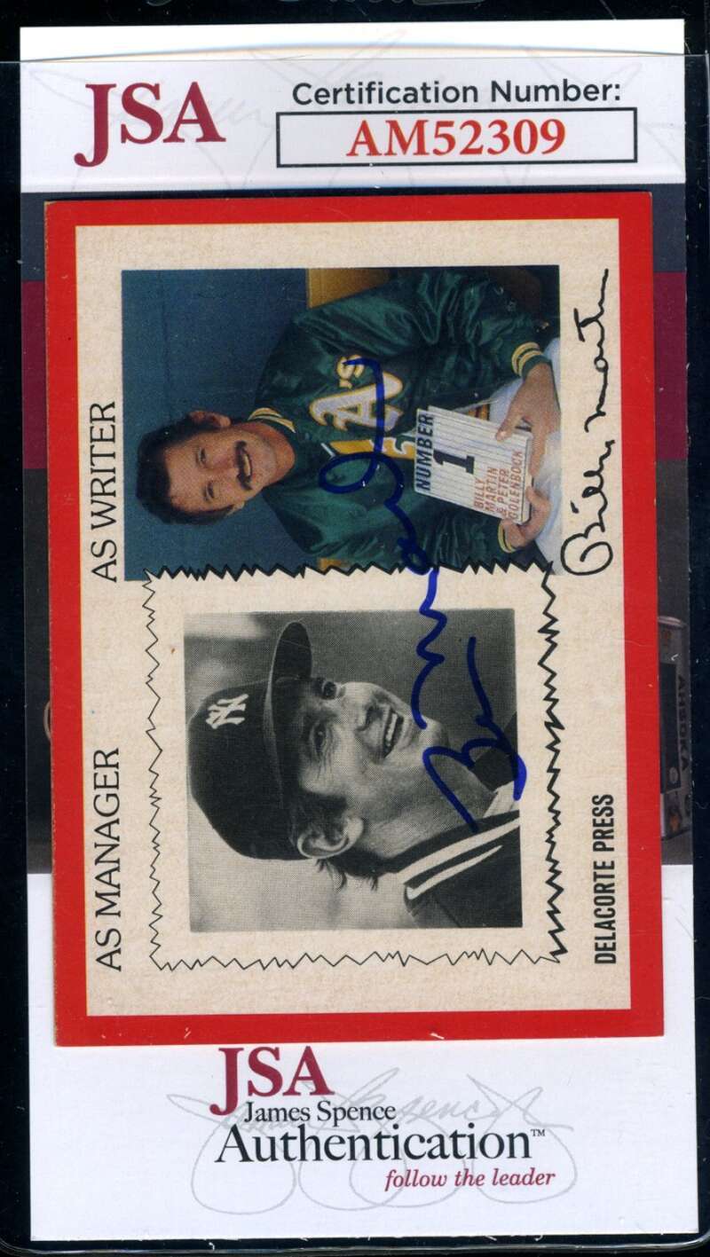 Billy Martin JSA Coa Signed Rare 1981 Delacorte Press Yankees Autograph
