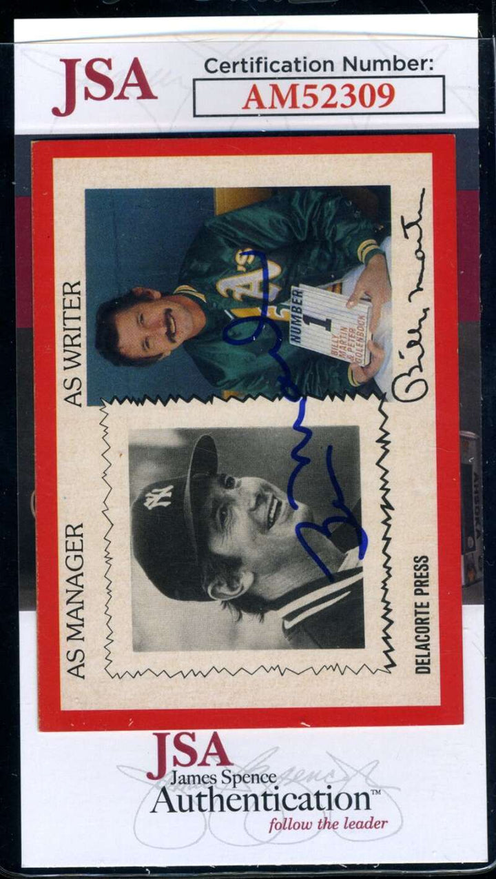 Billy Martin JSA Coa Signed Rare 1981 Delacorte Press Yankees Autograph