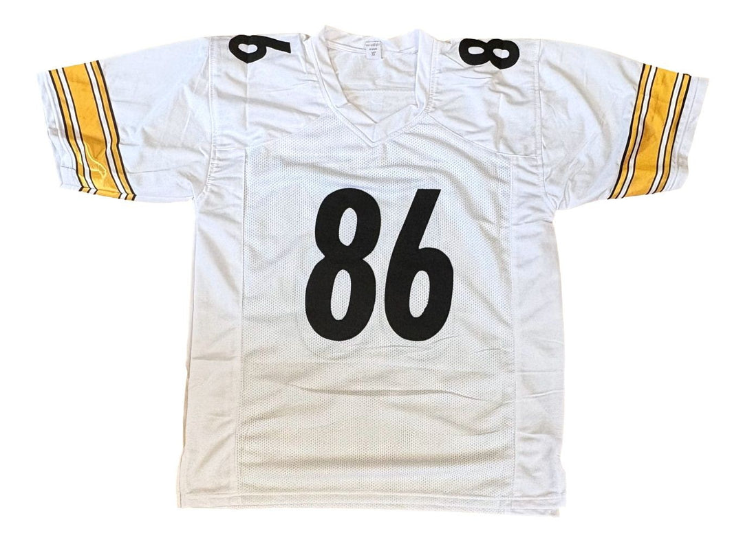 Hines Ward Pittsburgh Signed White Football Jersey BAS