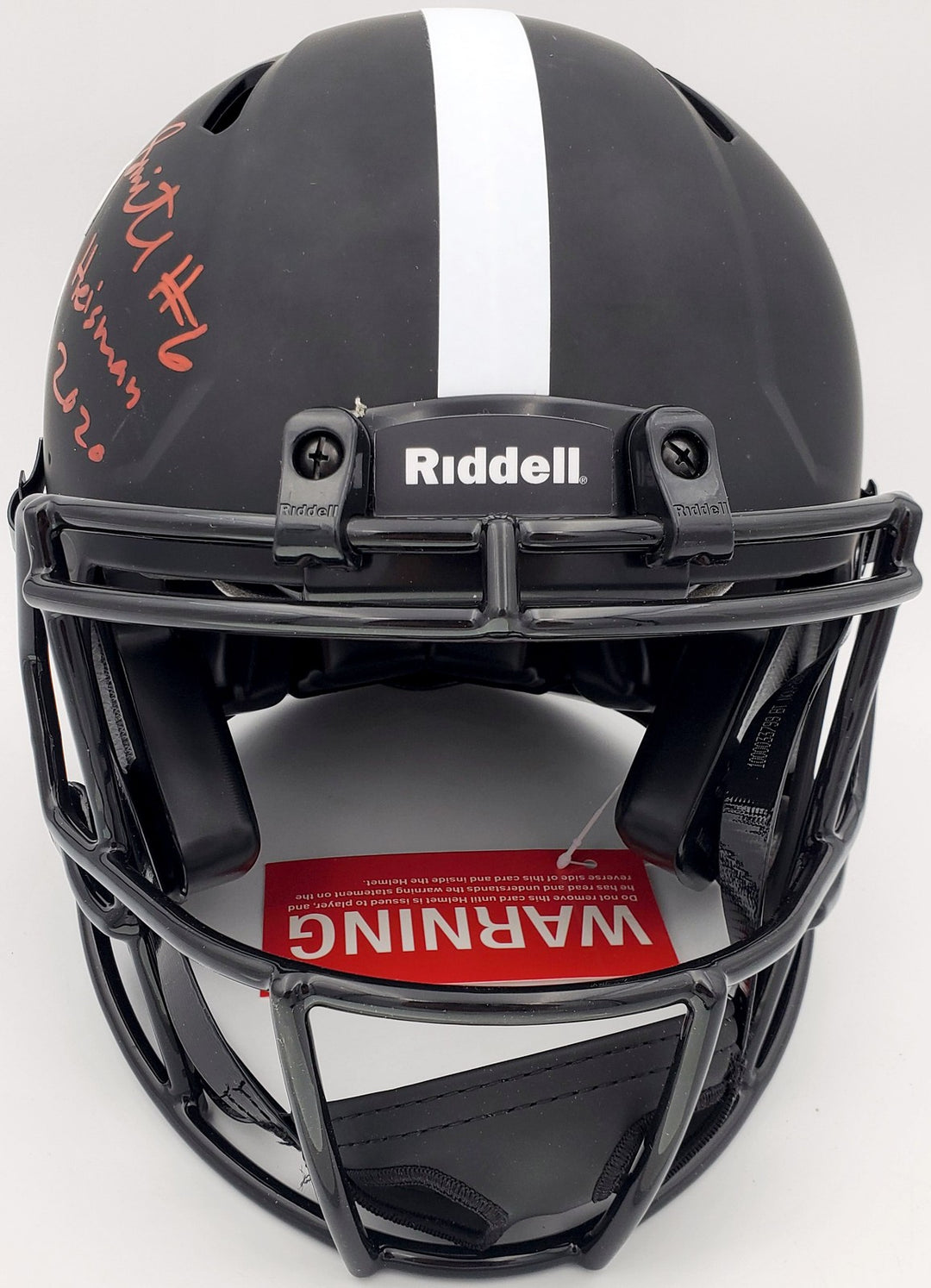 Devonta Smith Signed Alabama Crimson Tide Eclipse Black Full Size Speed Helmet