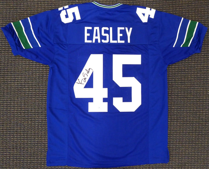 Seattle Seahawks Kenny Easley Signed Framed Blue Jersey MCS Holo