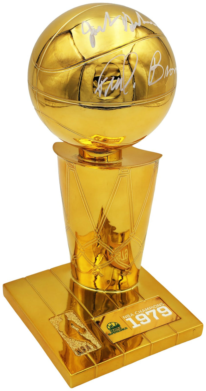 Jack Sikma & Fred Brown Auto Fanatics 1978-79 NBA Champs Mini Trophy Supersonics