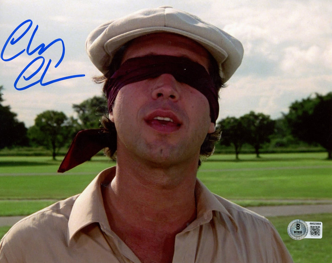 Chevy Chase Autographed/Signed Caddy Shack 8x10 Photo Beckett 56489