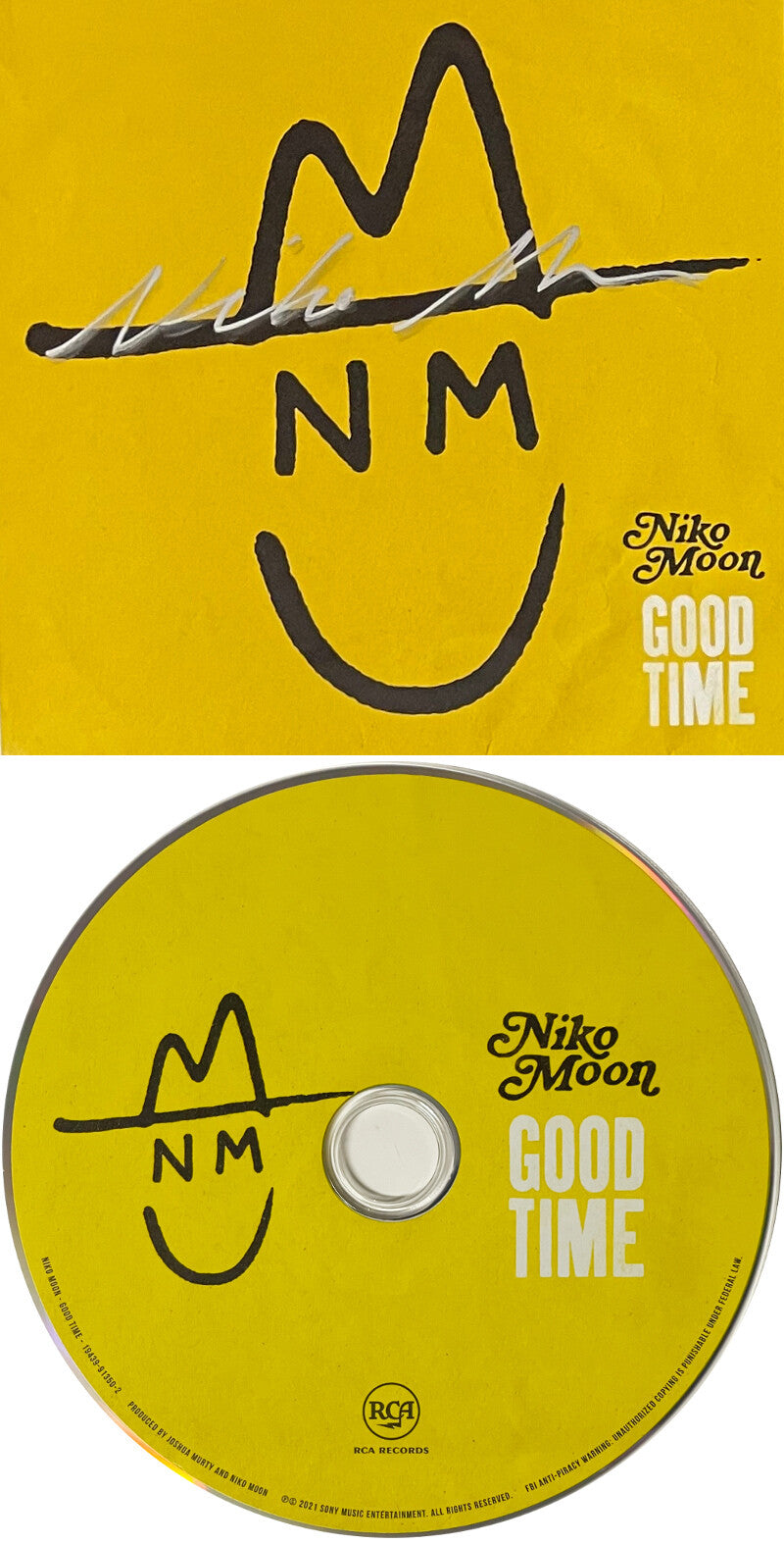 Niko Moon signed 2020 GOOD TIME Album Cover Booklet w/ CD & Case