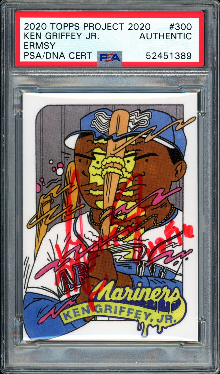 Ken Griffey Jr. Signed Topps Project 2020 Ermsy Card 300 HOF 16 #1/1 PSA/DNA