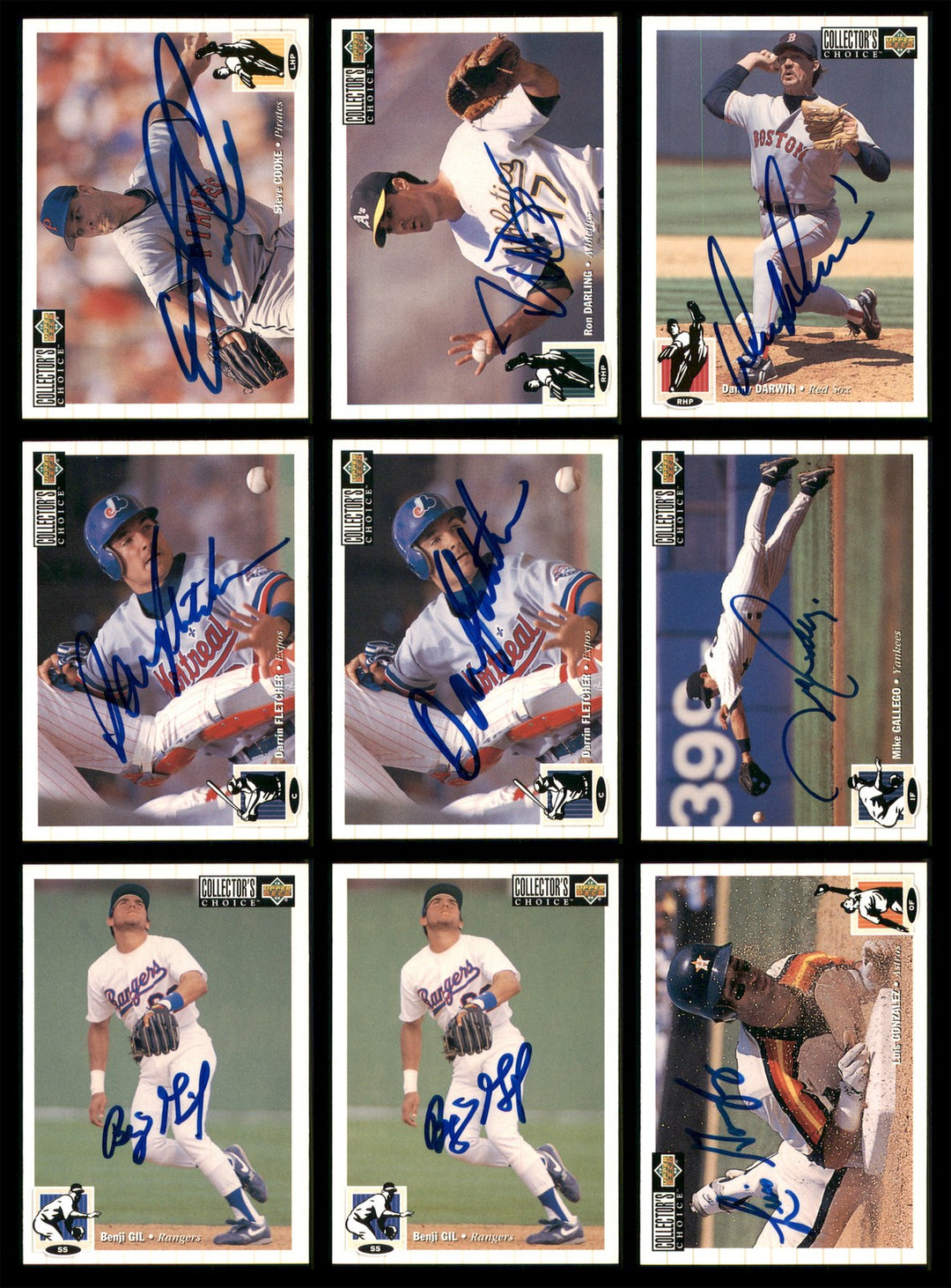 1994 Upper Deck Collector's Choice Baseball Signed Cards Lot Of 87