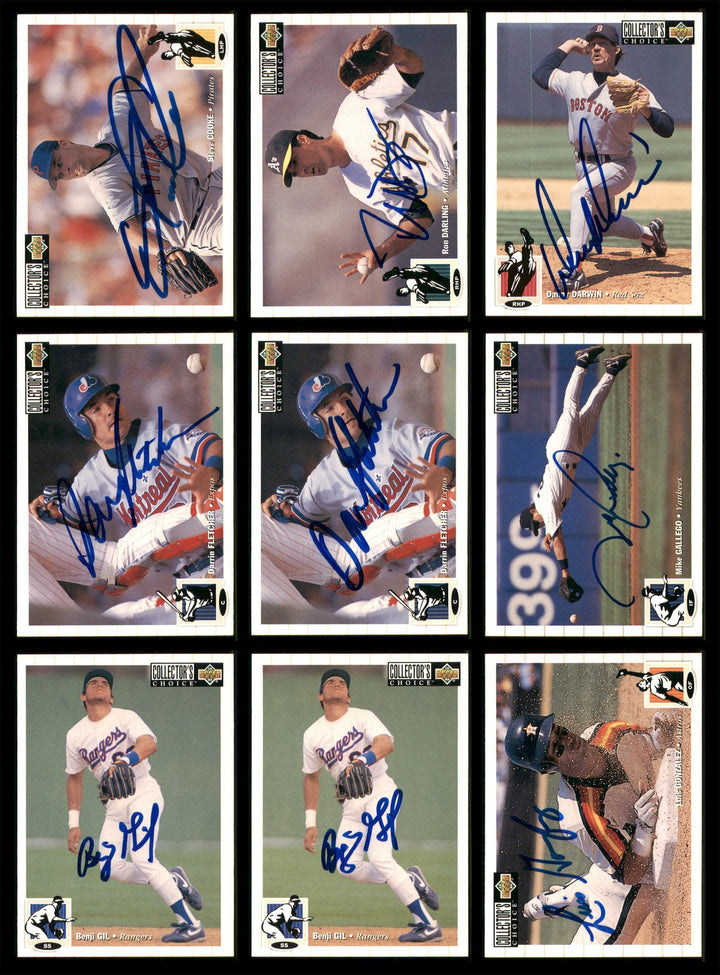 1994 Upper Deck Collector's Choice Baseball Signed Cards Lot Of 87