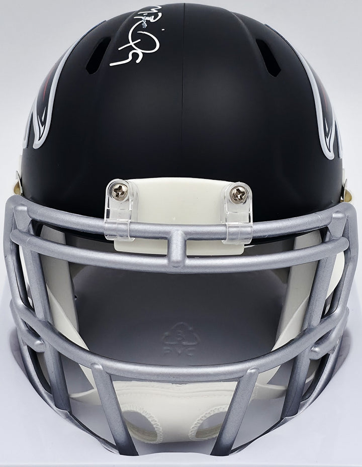 Michael Penix Jr. Signed Falcons Black Speed Mini Helmet Beckett Wit #2W906732