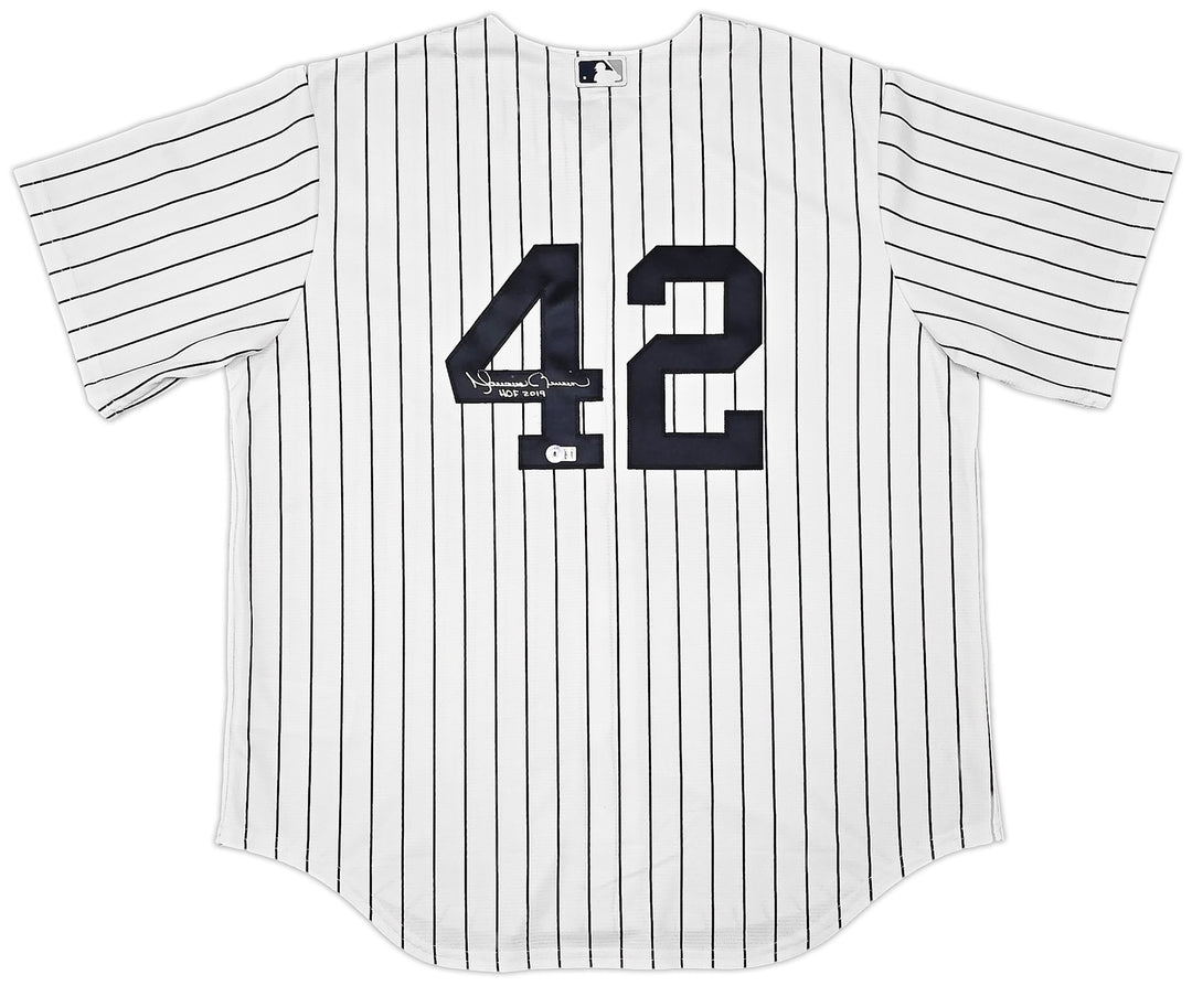 Yankees Mariano Rivera Auto White Pinstripe Nike Jersey Size XL HOF 2019 Beckett