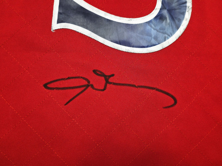 76ers Allen Iverson Auto Red Mitchell Ness 96-97 Swingman NBA 75th Jersey M BAS