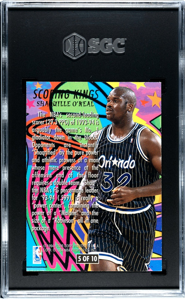 Shaquille O'Neal 1994-95 Fleer Ultra Scoring Kings Card #5- SGC Graded 8.5 NM-MT