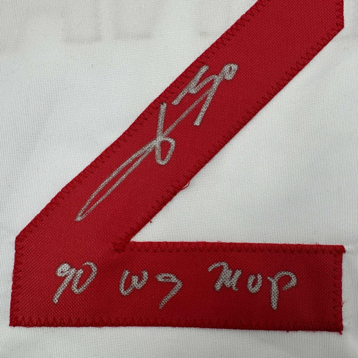 Autographed/Signed Jose Rijo 90 WS MVP Cincinnati White Jersey Beckett COA