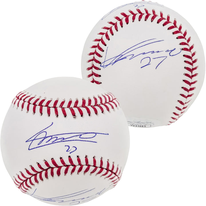 Vladimir Guerrero Jr. & Vladimir Guerrero Sr. Signed MLB Baseball JSA