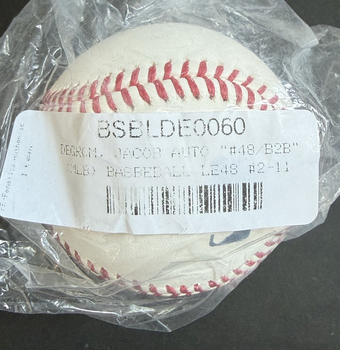 Jacob deGrom Signed Official MLB Baseball B2b 18 19 Cy Young Auto /48 Fanatics