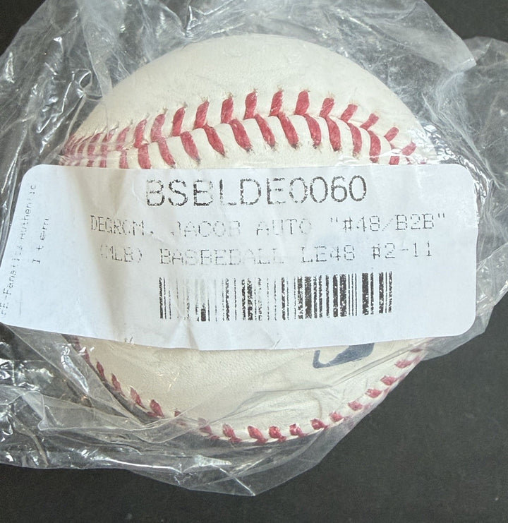 Jacob deGrom Signed Official MLB Baseball B2b 18 19 Cy Young Auto /48 Fanatics