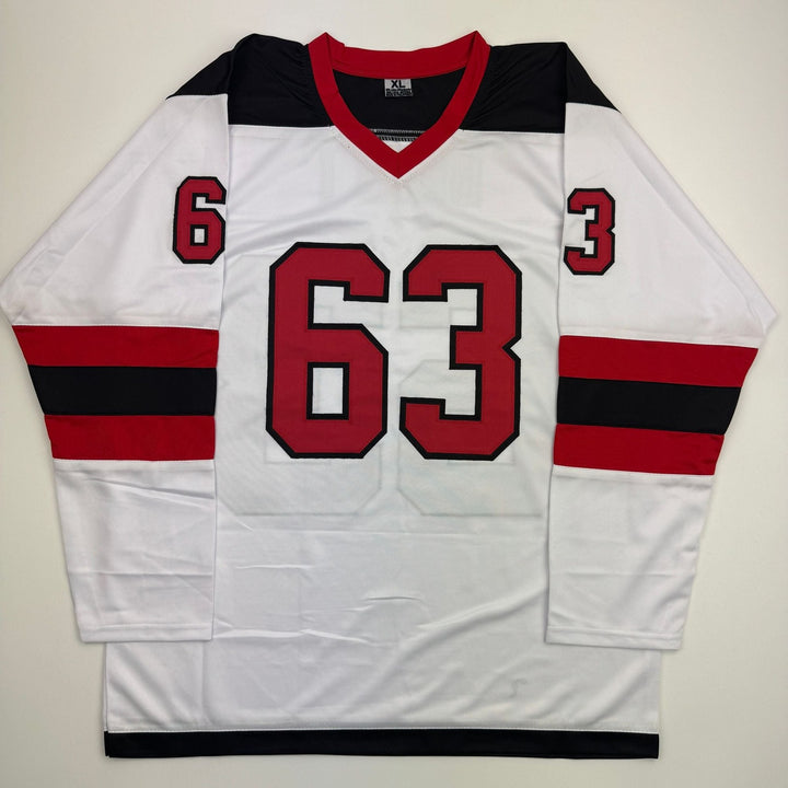 Autographed/Signed Jesper Bratt New Jersey White Hockey Jersey Beckett BAS COA