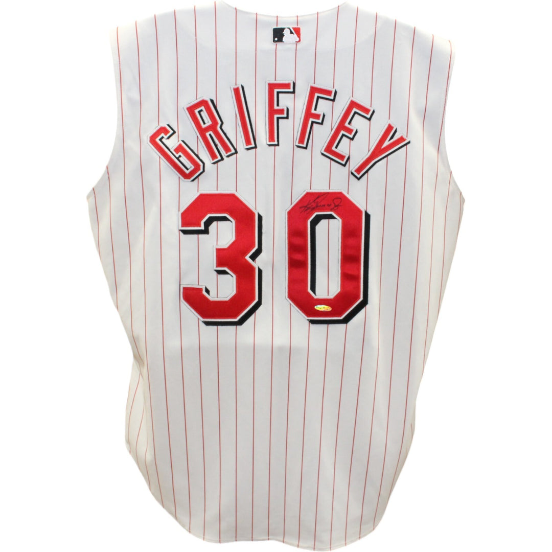 Ken Griffey Jr. Signed Cincinnati Reds 2000 Sleeveless Russell Jersey UDA 48347