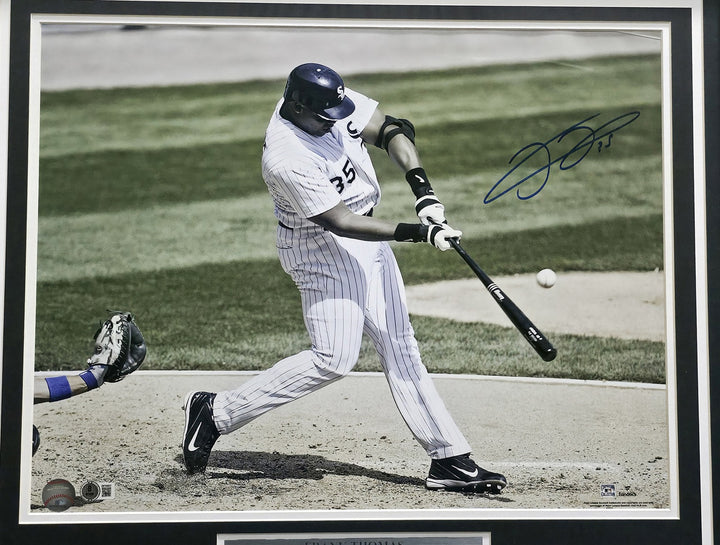Frank Thomas Signed Framed 16x20 Photo Chicago White Sox Beckett BAS Witness