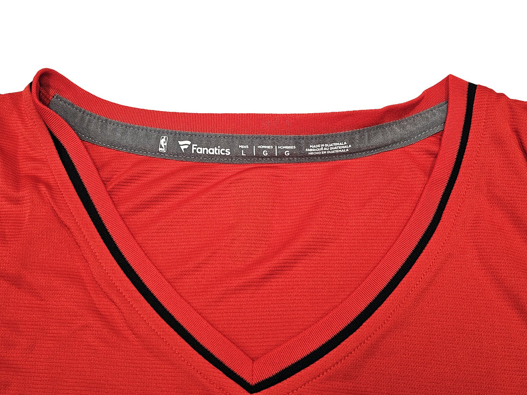 Portland Trailblazers Damian Lillard Signed Red Fanatics Jersey Size L Beckett