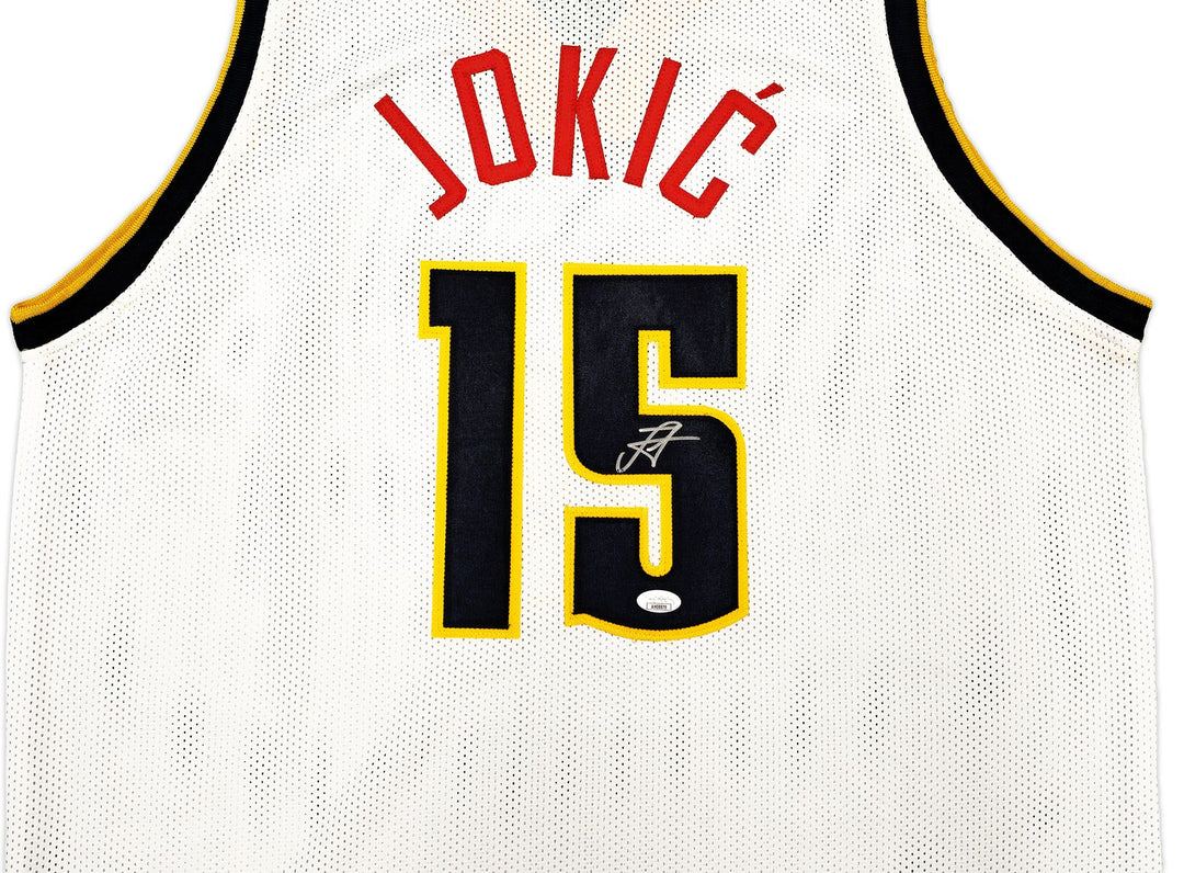 Denver Nuggets Nikola Jokic Autographed Signed White Jersey JSA
